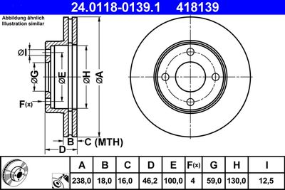 Тормозной диск ATE 24.0118-0139.1