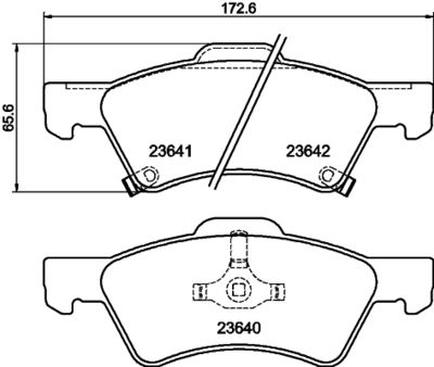 Bremžu uzliku kompl., Disku bremzes HELLA PAGID 8DB 355 010-061