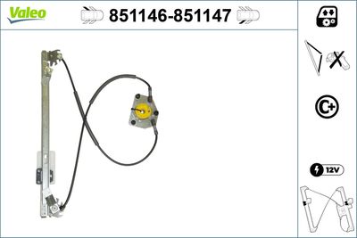 Стеклоподъемник VALEO 851146