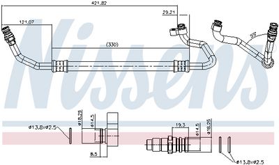 Zemspiediena cauruļvads, Gaisa kondicionēšanas sist. NISSENS 84023