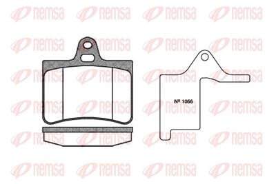Комплект тормозных колодок, дисковый тормоз REMSA 0830.00