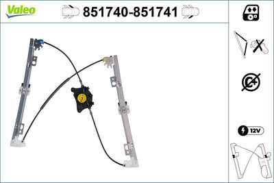 Стеклоподъемник VALEO 851740