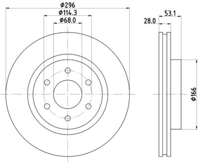 Bremžu diski HELLA PAGID 8DD 355 126-841