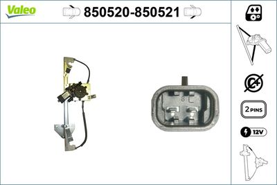 Стеклоподъемник VALEO 850520