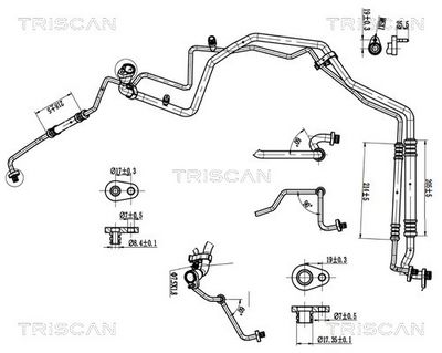 Трубопровод высокого / низкого давления, кондиционер TRISCAN 9010 28045
