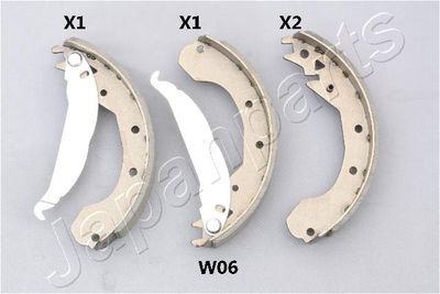 Bremžu loku komplekts JAPANPARTS GF-W06AF