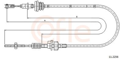Трос, управление сцеплением COFLE 92.11.2256