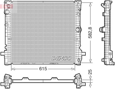 Радиатор, охлаждение двигателя DENSO DRM05124