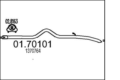 Izplūdes caurule MTS 01.70101