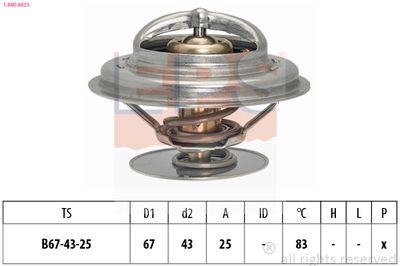 Termostats, Dzesēšanas šķidrums EPS 1.880.982S