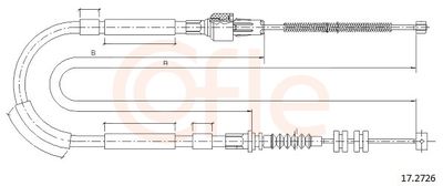 Тросик, cтояночный тормоз COFLE 92.17.2726