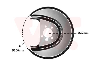 Dubļu sargs, Bremžu disks VAN WEZEL 5814373