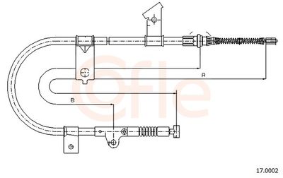 Тросик, cтояночный тормоз COFLE 92.17.0002