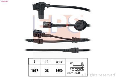 Датчик, частота вращения колеса EPS 1.962.047