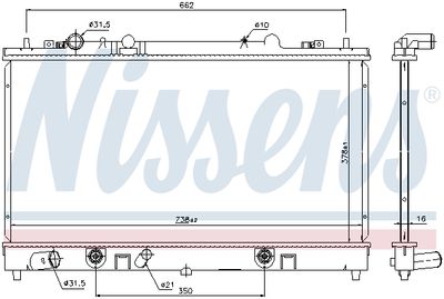Radiators, Motora dzesēšanas sistēma NISSENS 69465