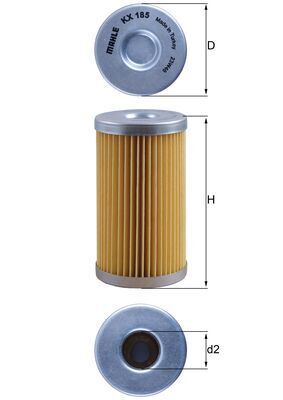 Топливный фильтр KNECHT KX 185