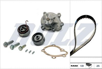 Водяной насос + комплект зубчатого ремня DOLZ KD137
