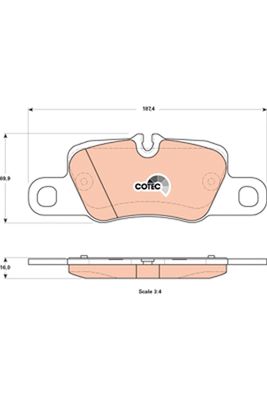 Bremžu uzliku kompl., Disku bremzes TRW GDB1849