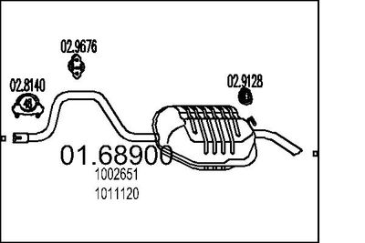 Глушитель выхлопных газов конечный MTS 01.68900