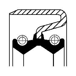 Уплотняющее кольцо, механическая коробка передач CORTECO 12012282B