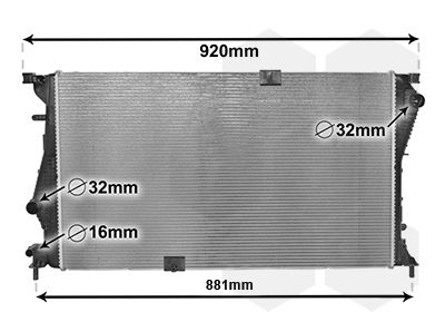 Radiators, Motora dzesēšanas sistēma VAN WEZEL 43002601
