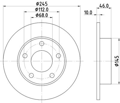 Тормозной диск HELLA 8DD 355 101-381