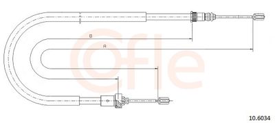Тросик, cтояночный тормоз COFLE 92.10.6034
