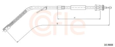 Тросик, cтояночный тормоз COFLE 92.10.9888