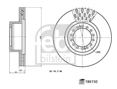 Bremžu diski FEBI BILSTEIN 186150