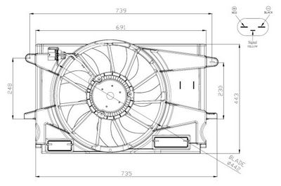 Ventilators, Motora dzesēšanas sistēma NRF 47947
