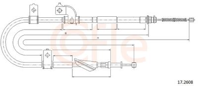 Тросик, cтояночный тормоз COFLE 17.2608