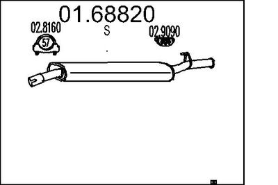 Глушитель выхлопных газов конечный MTS 01.68820