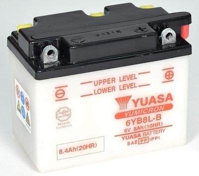 Startera akumulatoru baterija YUASA 6YB8L-B