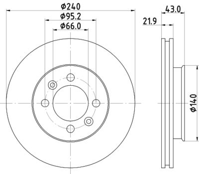 Тормозной диск HELLA 8DD 355 101-901
