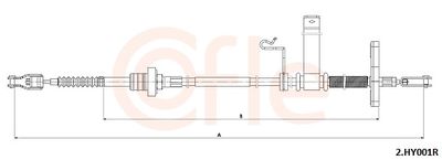 Трос, управление сцеплением COFLE 92.2.HY001R