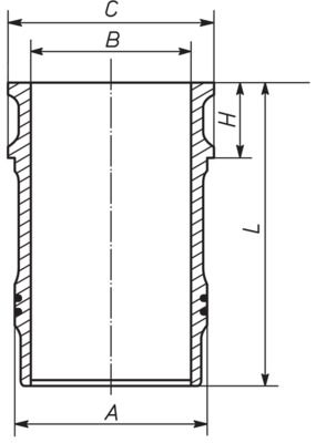 Гильза цилиндра MAHLE 001 LW 00138 000