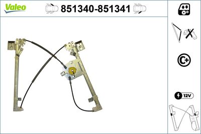 Стеклоподъемник VALEO 851340