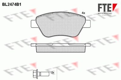 Bremžu uzliku kompl., Disku bremzes FTE 9010754