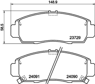HELLA PAGID 8DB355009771 Bremžu uzliku kompl