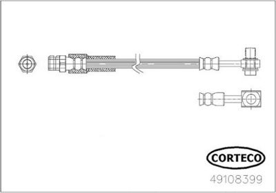 Тормозной шланг CORTECO 49108399