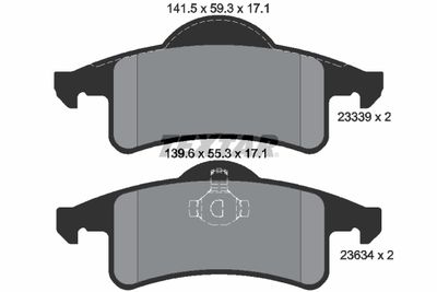 Bremžu uzliku kompl., Disku bremzes TEXTAR 2333901
