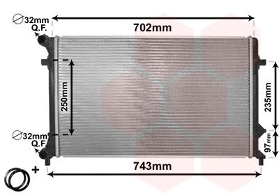 Radiators, Motora dzesēšanas sistēma VAN WEZEL 58002205