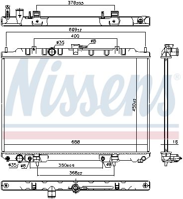 Radiators, Motora dzesēšanas sistēma NISSENS 68799