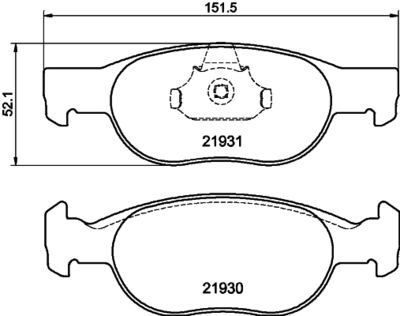 Комплект тормозных колодок, дисковый тормоз HELLA PAGID 8DB 355 009-231
