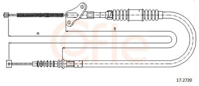 Тросик, cтояночный тормоз COFLE 17.2720