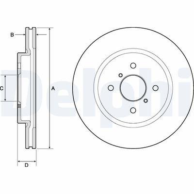 Тормозной диск DELPHI BG4750C