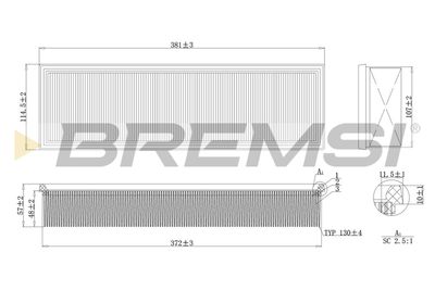 Воздушный фильтр BREMSI FA1636