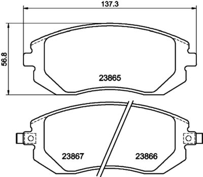 HELLA PAGID 8DB355010211 Bremžu uzliku kompl