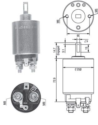 Ievilcējrelejs, Starteris MAGNETI MARELLI 940113050281