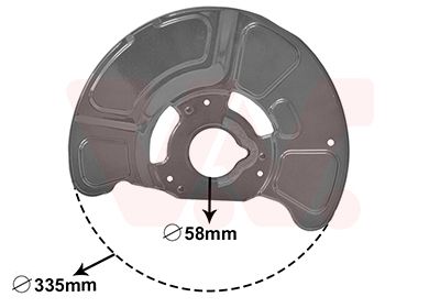 Dubļu sargs, Bremžu disks VAN WEZEL 3044372